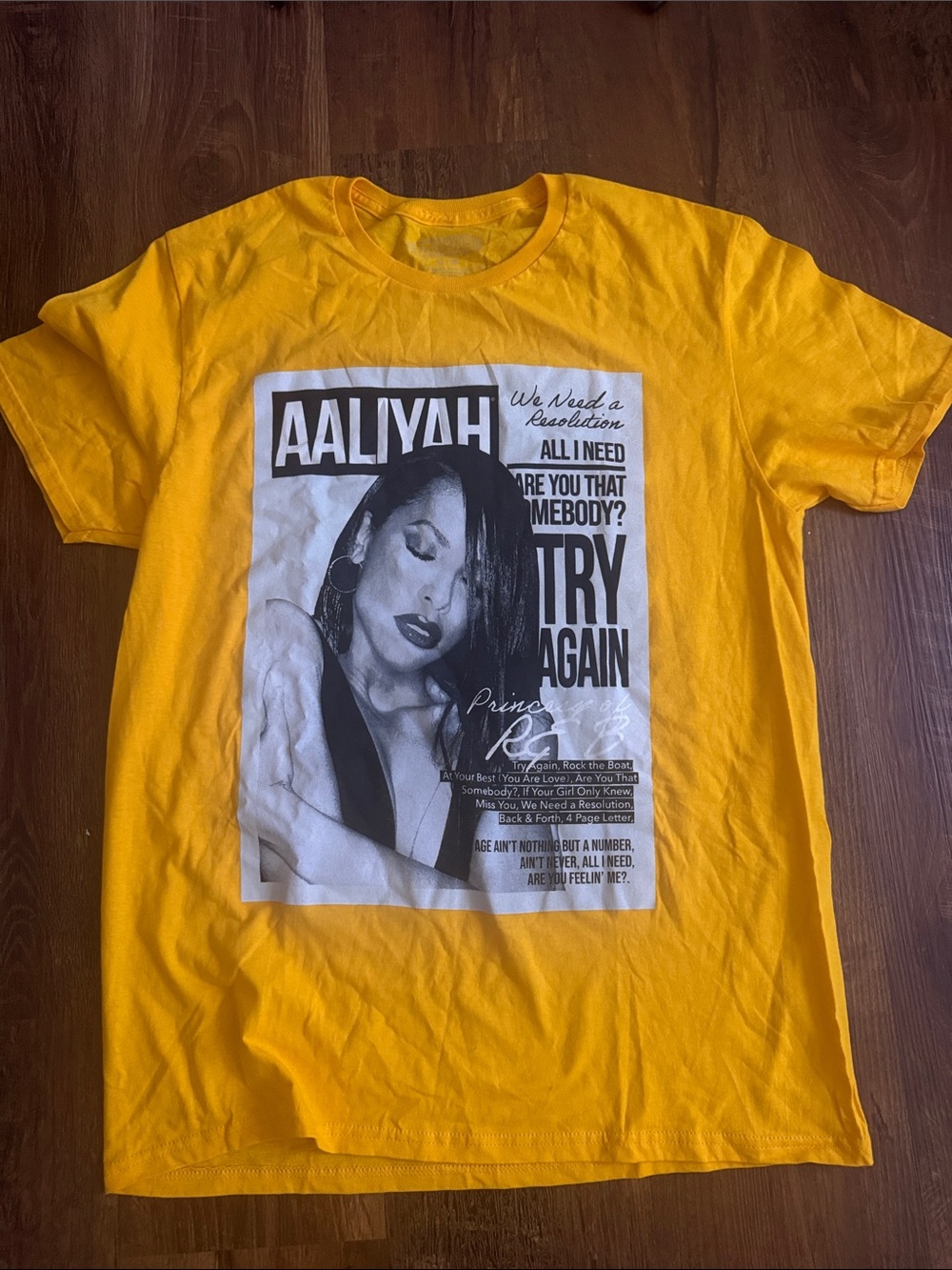Aaliyah Graphic Tee - Yellow Women’s Top